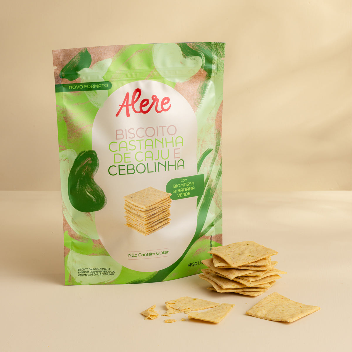 Biscoito de Castanha de Caju e Cebolinha