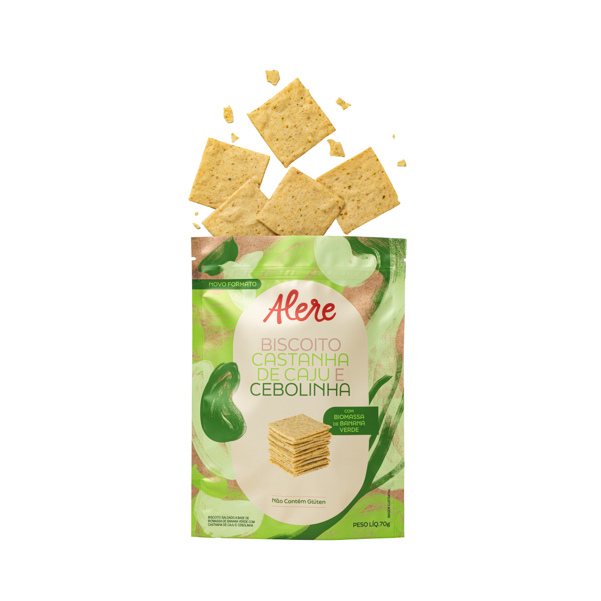 Biscoito de Castanha de Caju e Cebolinha