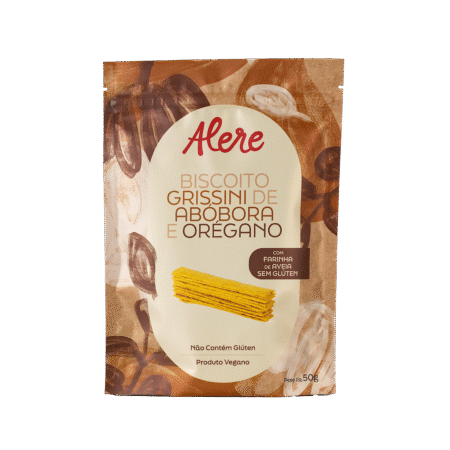 Biscoito tipo Grissini de Abóbora com Orégano